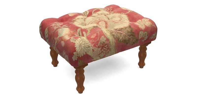 Chelsham Footstool in Two Tone Plain Biscuit