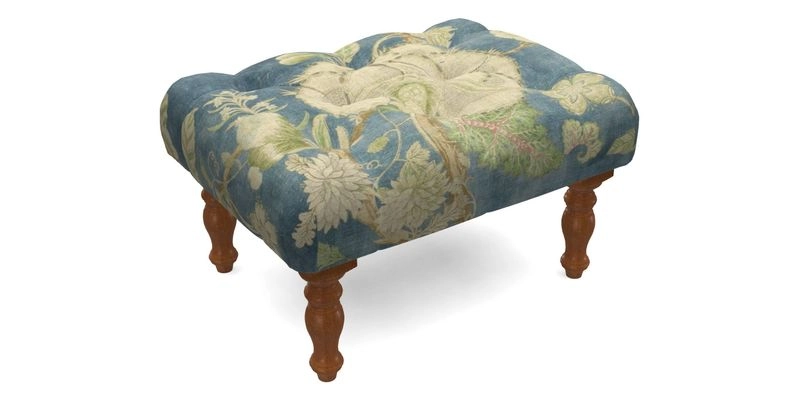 Chelsham Footstool in Two Tone Plain Biscuit