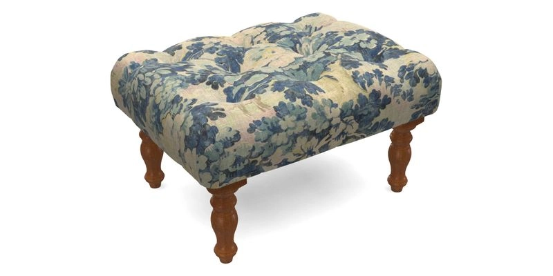 Chelsham Footstool in Two Tone Plain Biscuit