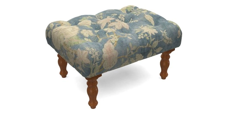 Chelsham Footstool in Two Tone Plain Biscuit
