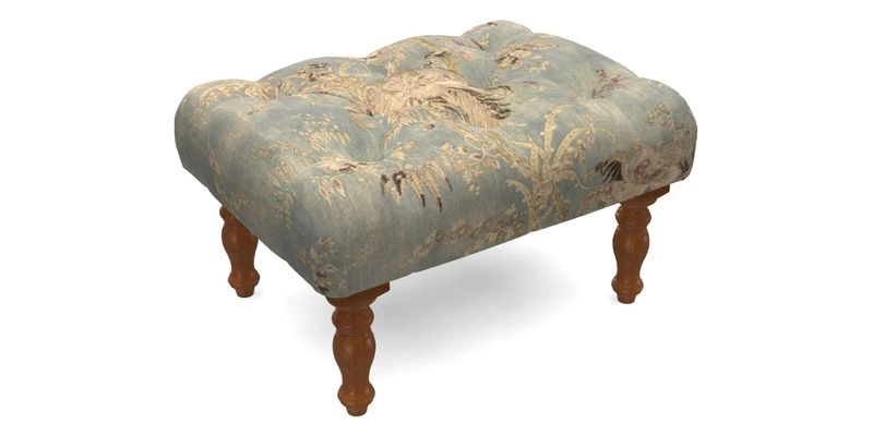 Chelsham Footstool in Two Tone Plain Biscuit