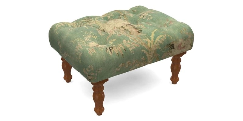 Chelsham Footstool in Two Tone Plain Biscuit