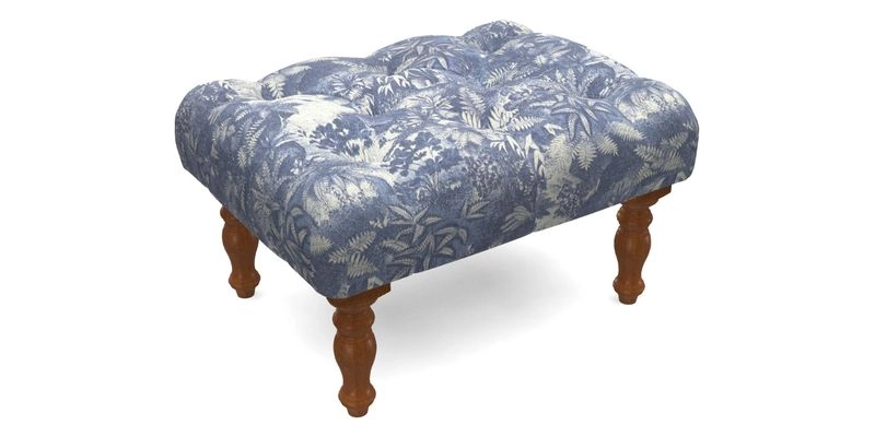 Chelsham Footstool in Two Tone Plain Biscuit