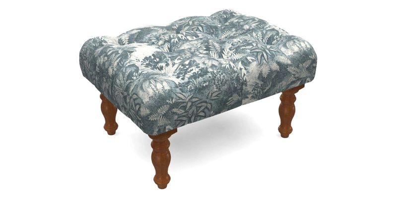 Chelsham Footstool in Two Tone Plain Biscuit