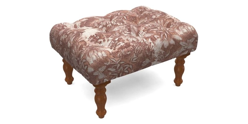 Chelsham Footstool in Two Tone Plain Biscuit