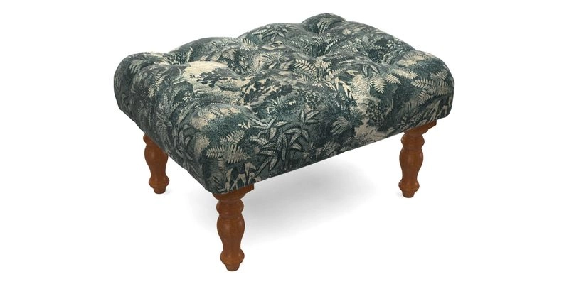 Chelsham Footstool in Two Tone Plain Biscuit
