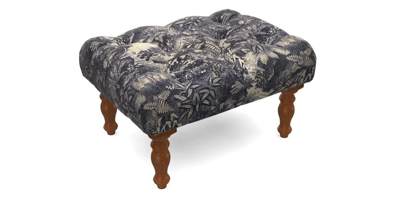 Chelsham Footstool in Two Tone Plain Biscuit