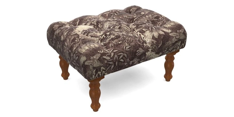 Chelsham Footstool in Two Tone Plain Biscuit