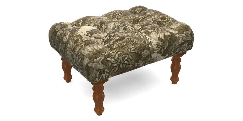 Chelsham Footstool in Two Tone Plain Biscuit