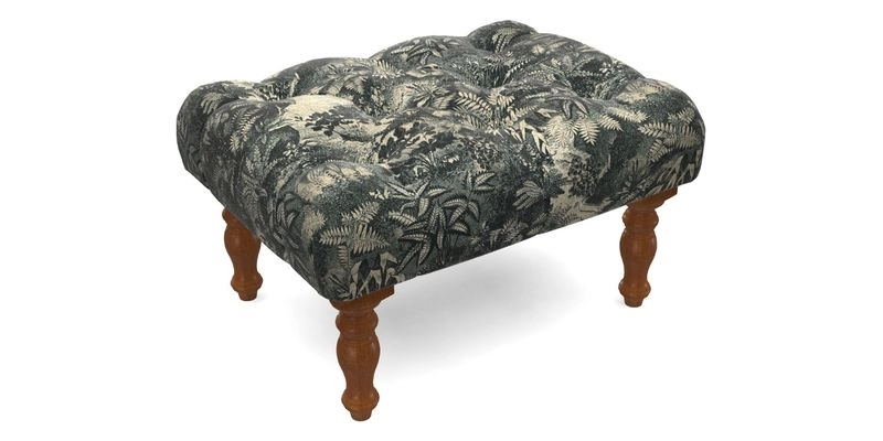 Chelsham Footstool in Two Tone Plain Biscuit