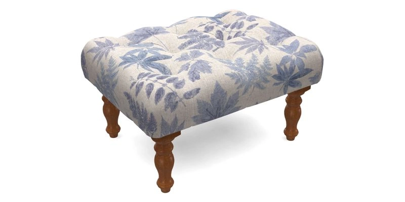 Chelsham Footstool in Two Tone Plain Biscuit