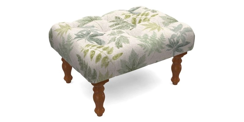 Chelsham Footstool in Two Tone Plain Biscuit