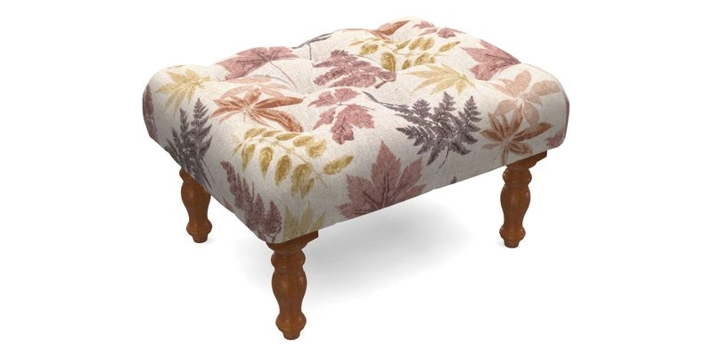 Chelsham Footstool in Two Tone Plain Biscuit