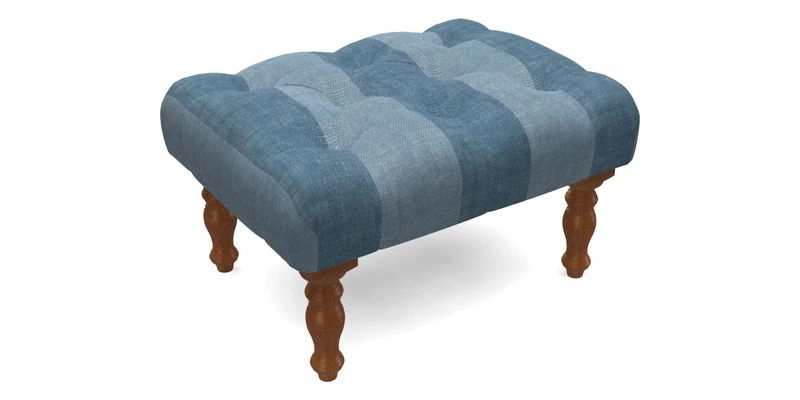 Chelsham Footstool in Two Tone Plain Biscuit