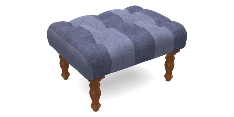 Chelsham Footstool in Two Tone Plain Biscuit
