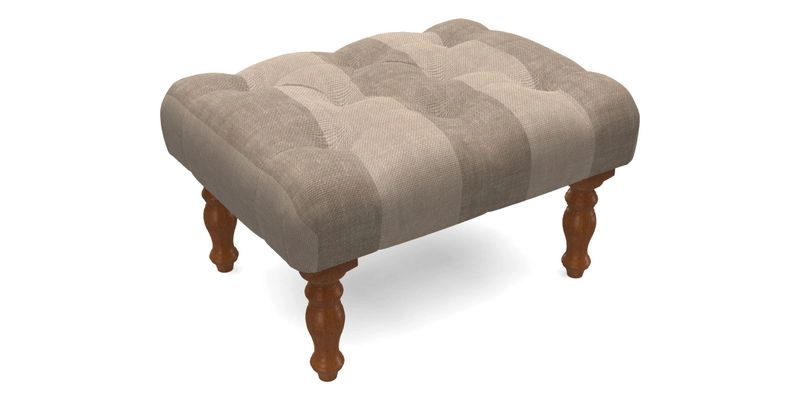 Chelsham Footstool in Two Tone Plain Biscuit