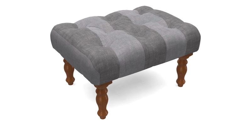 Chelsham Footstool in Two Tone Plain Biscuit
