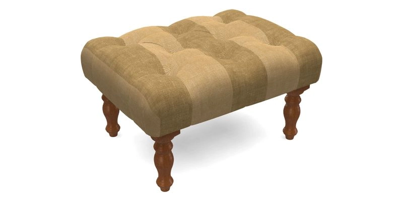 Chelsham Footstool in Two Tone Plain Biscuit