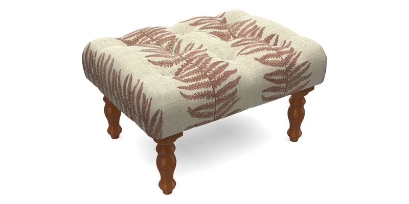 Chelsham Footstool in Two Tone Plain Biscuit
