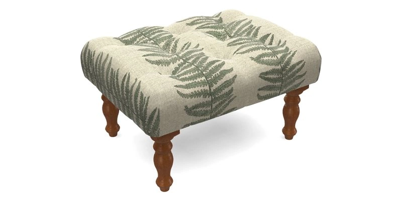 Chelsham Footstool in Two Tone Plain Biscuit