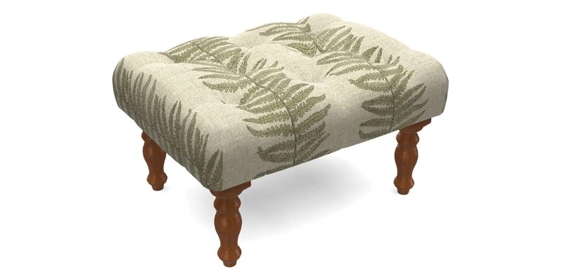 Chelsham Footstool in Two Tone Plain Biscuit
