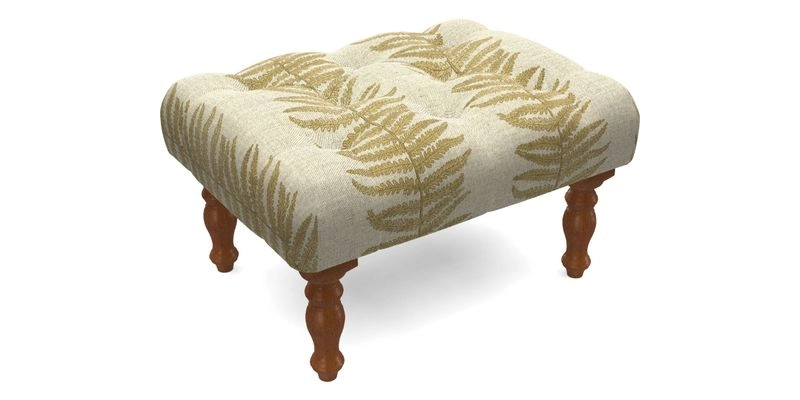 Chelsham Footstool in Two Tone Plain Biscuit