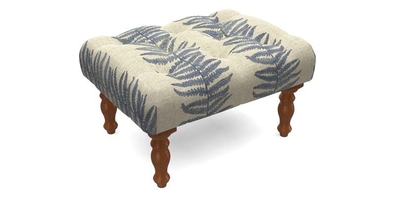 Chelsham Footstool in Two Tone Plain Biscuit