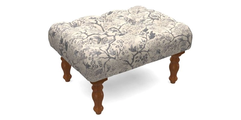 Chelsham Footstool in Two Tone Plain Biscuit
