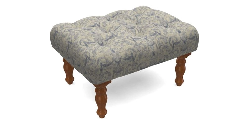 Chelsham Footstool in Two Tone Plain Biscuit