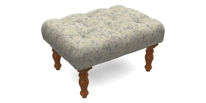 Chelsham Footstool in Two Tone Plain Biscuit