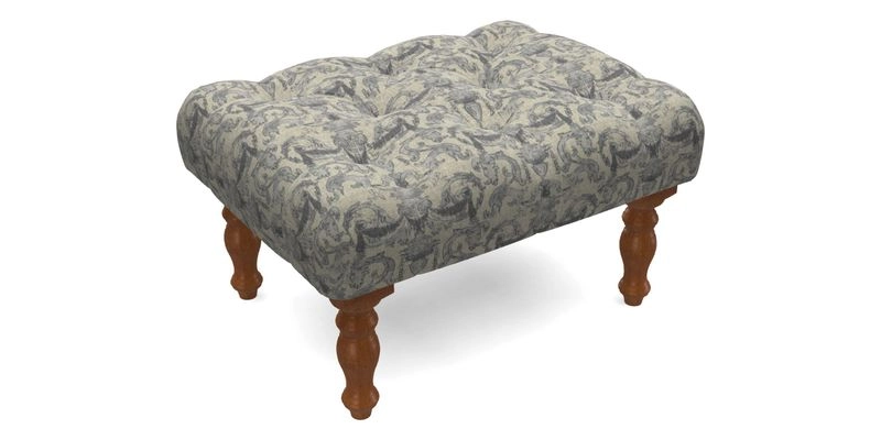 Chelsham Footstool in Two Tone Plain Biscuit