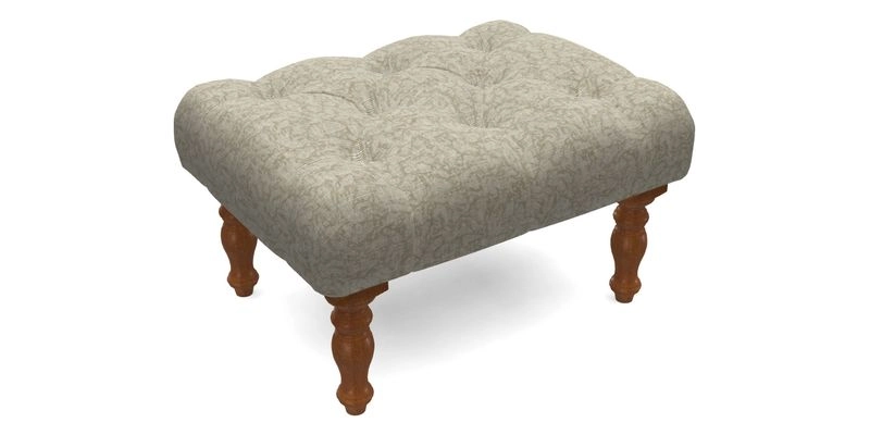 Chelsham Footstool in Two Tone Plain Biscuit