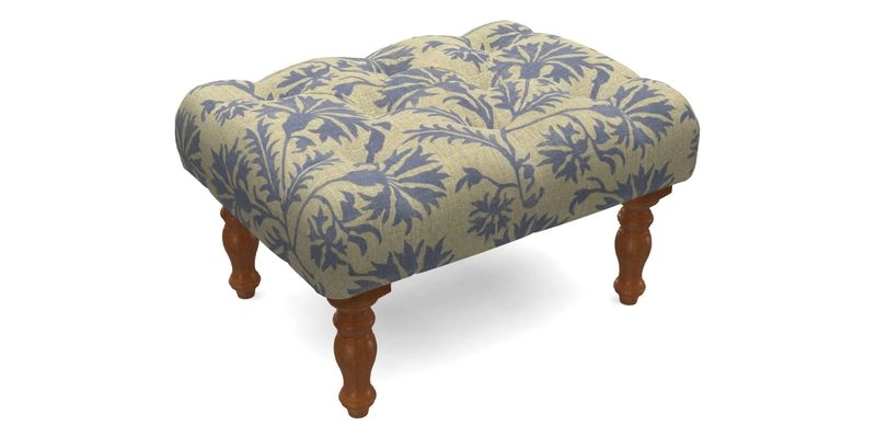 Chelsham Footstool in Two Tone Plain Biscuit