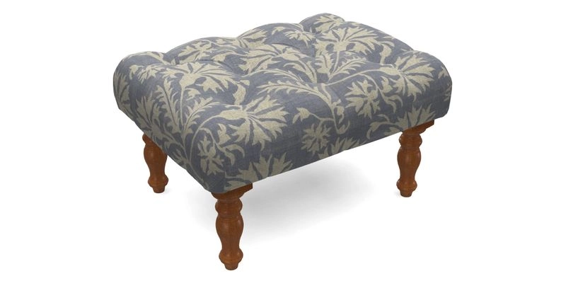 Chelsham Footstool in Two Tone Plain Biscuit