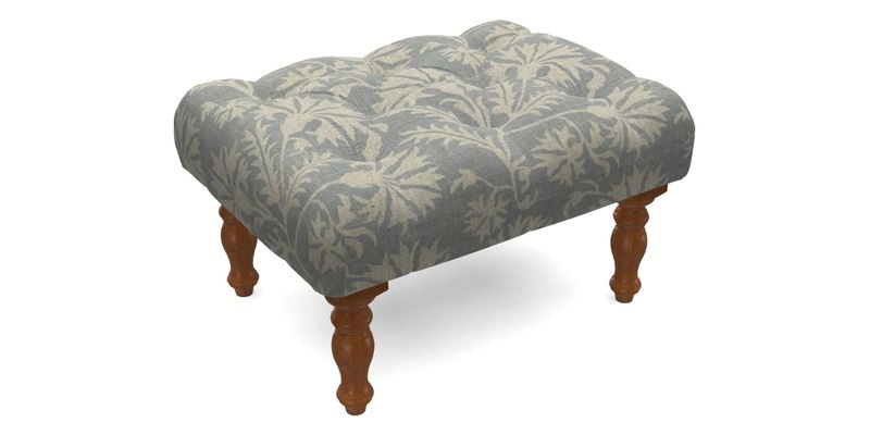 Chelsham Footstool in Two Tone Plain Biscuit