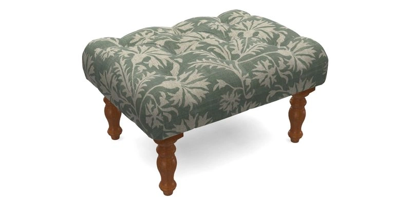 Chelsham Footstool in Two Tone Plain Biscuit