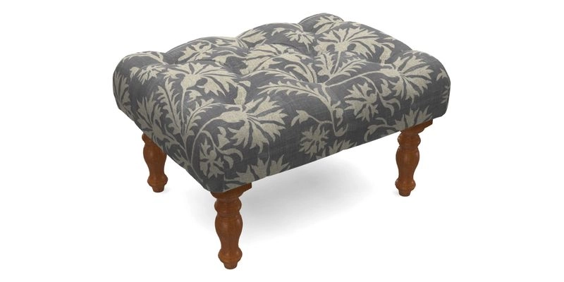 Chelsham Footstool in Two Tone Plain Biscuit