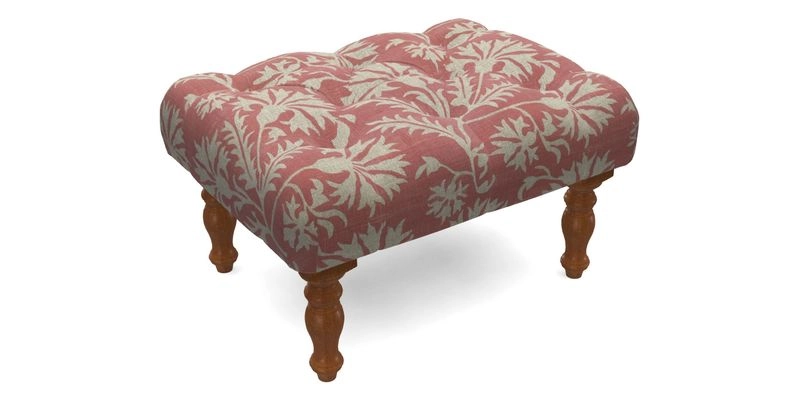 Chelsham Footstool in Two Tone Plain Biscuit