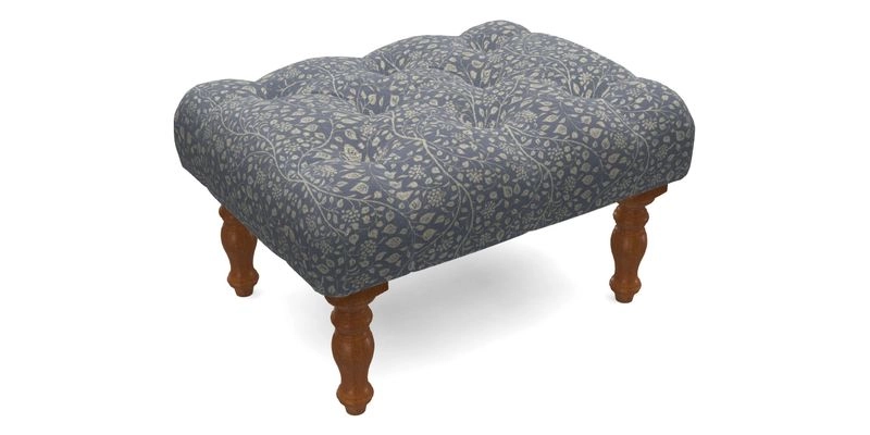 Chelsham Footstool in Two Tone Plain Biscuit