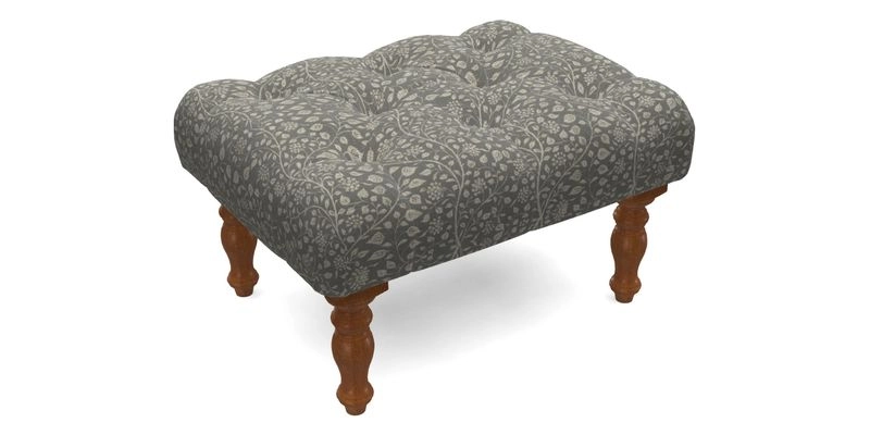 Chelsham Footstool in Two Tone Plain Biscuit