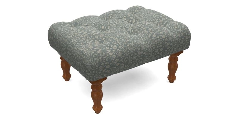 Chelsham Footstool in Two Tone Plain Biscuit