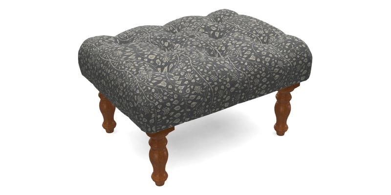 Chelsham Footstool in Two Tone Plain Biscuit