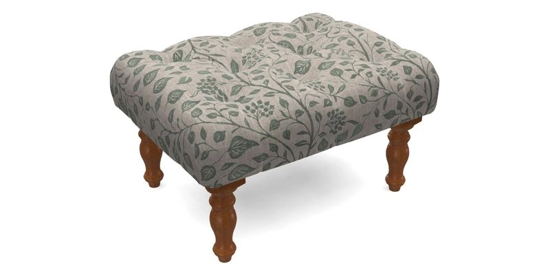 Chelsham Footstool in Two Tone Plain Biscuit