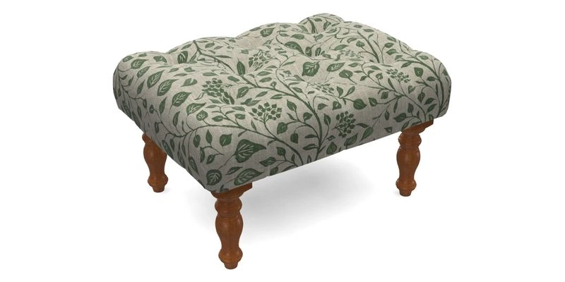 Chelsham Footstool in Two Tone Plain Biscuit