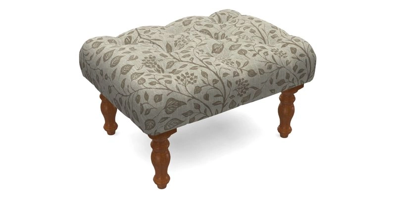 Chelsham Footstool in Two Tone Plain Biscuit