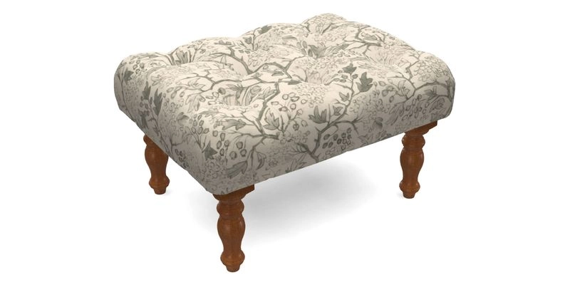 Chelsham Footstool in Two Tone Plain Biscuit