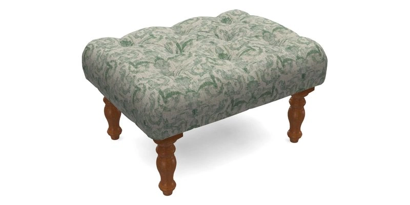 Chelsham Footstool in Two Tone Plain Biscuit