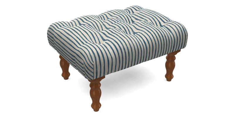 Chelsham Footstool in Two Tone Plain Biscuit