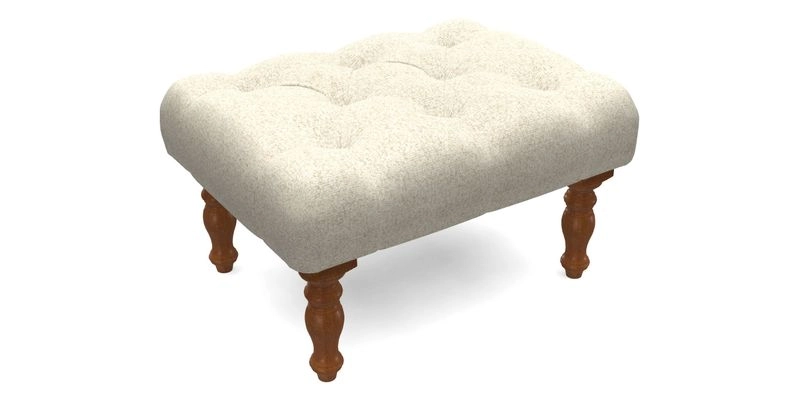 Chelsham Footstool in Two Tone Plain Biscuit