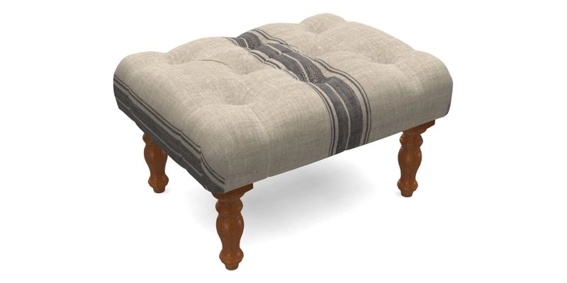 Chelsham Footstool in Two Tone Plain Biscuit